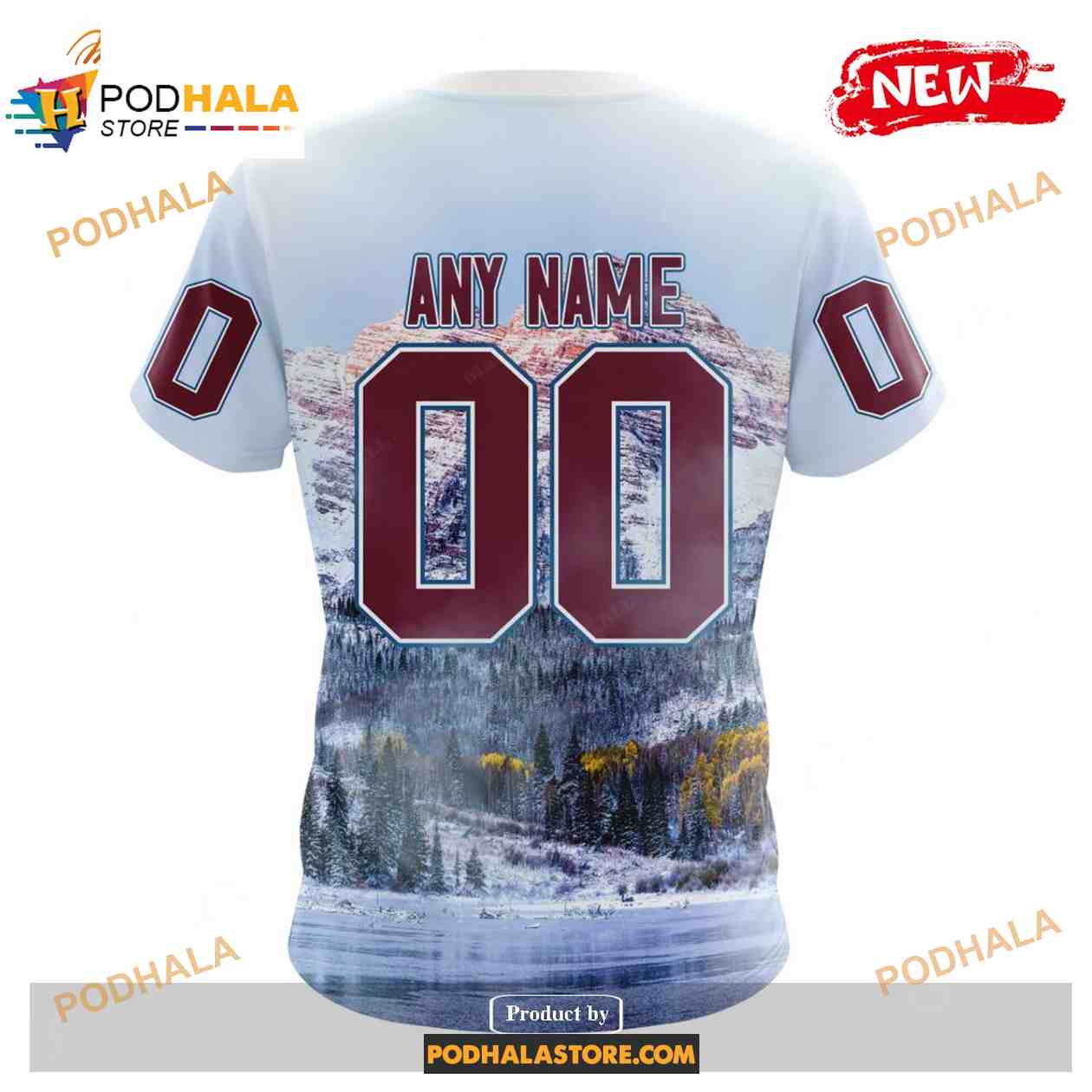 Custom NHL Colorado Avalanche With Rocky Mountain Shirt Hoodie 3D Custom NHL Colorado Avalanche With Rocky Mountain Shirt Hoodie 3D