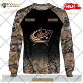 Custom Nhl Columbus Blue Jackets Hunting Camouflage Design Hoodie Sweatshirt Shirt 3d 4.jpg - demo10