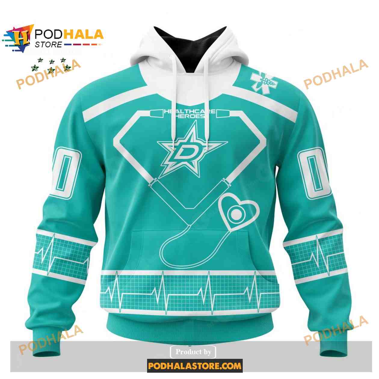 Custom NHL Dallas Stars Honoring Healthcare Heroes Shirt Hoodie 3D Custom NHL Dallas Stars Honoring Healthcare Heroes Shirt Hoodie 3D