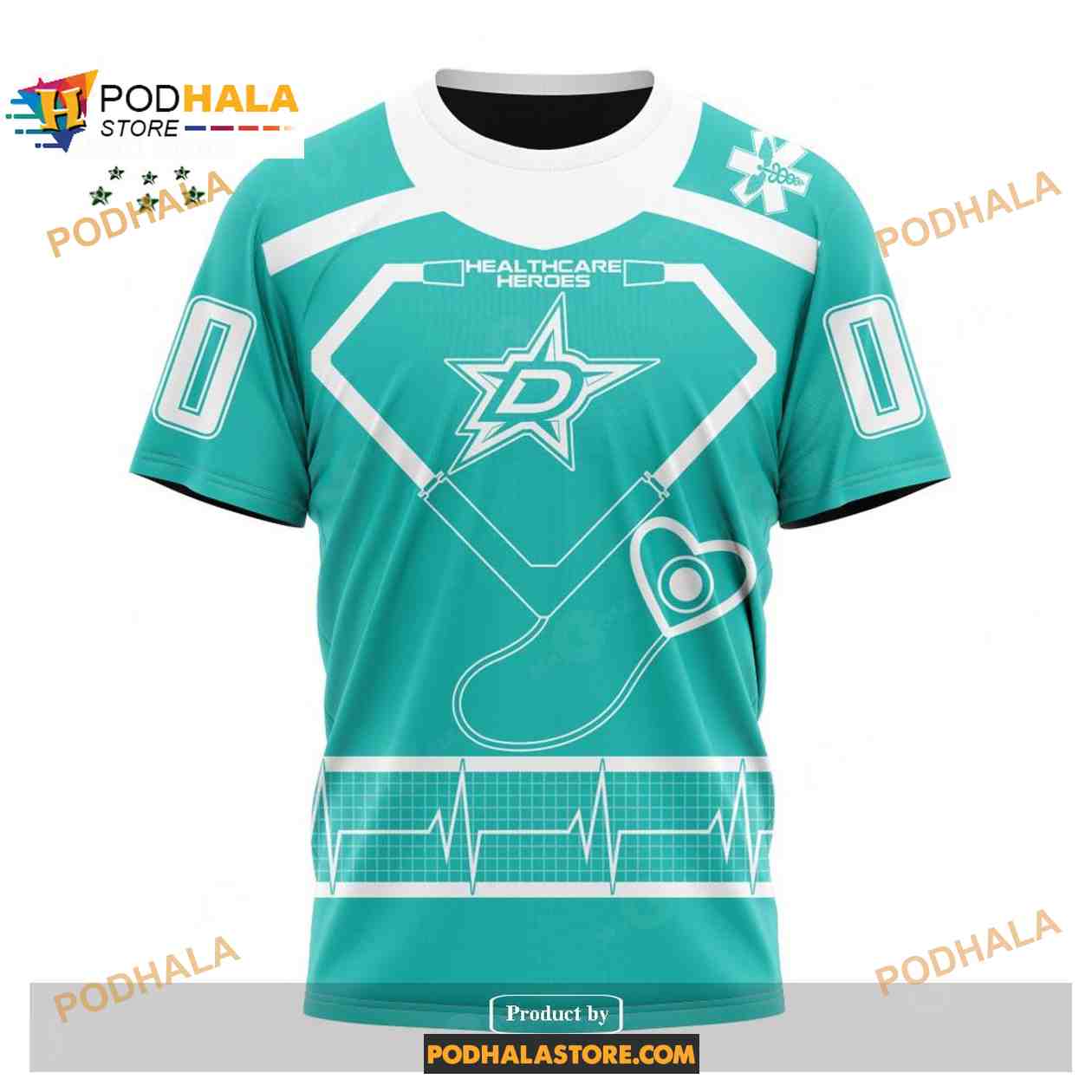 Custom NHL Dallas Stars Honoring Healthcare Heroes Shirt Hoodie 3D Custom NHL Dallas Stars Honoring Healthcare Heroes Shirt Hoodie 3D