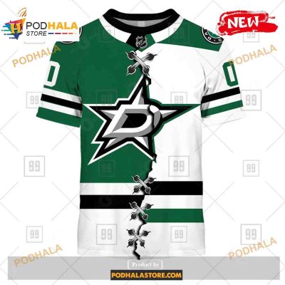 Custom NHL Dallas Stars Mix Color Jersey 2023 Shirt Hoodie 3D