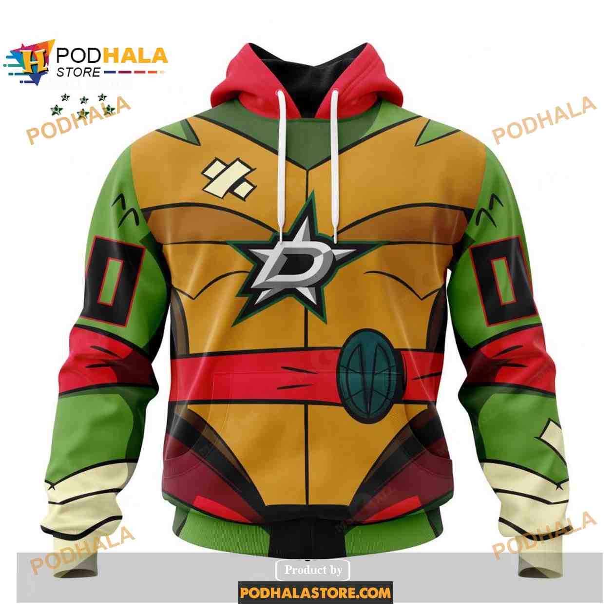 Custom NHL Dallas Stars Teenage Mutant Ninja Turtles Design Shirt Hoodie 3D Custom NHL Dallas Stars Teenage Mutant Ninja Turtles Design Shirt Hoodie 3D