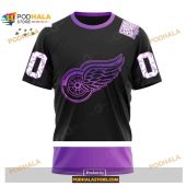 Custom Nhl Detroit Red Wings Black Hockey Fights Cancer Shirt Hoodie 3d 3.jpg - demo10