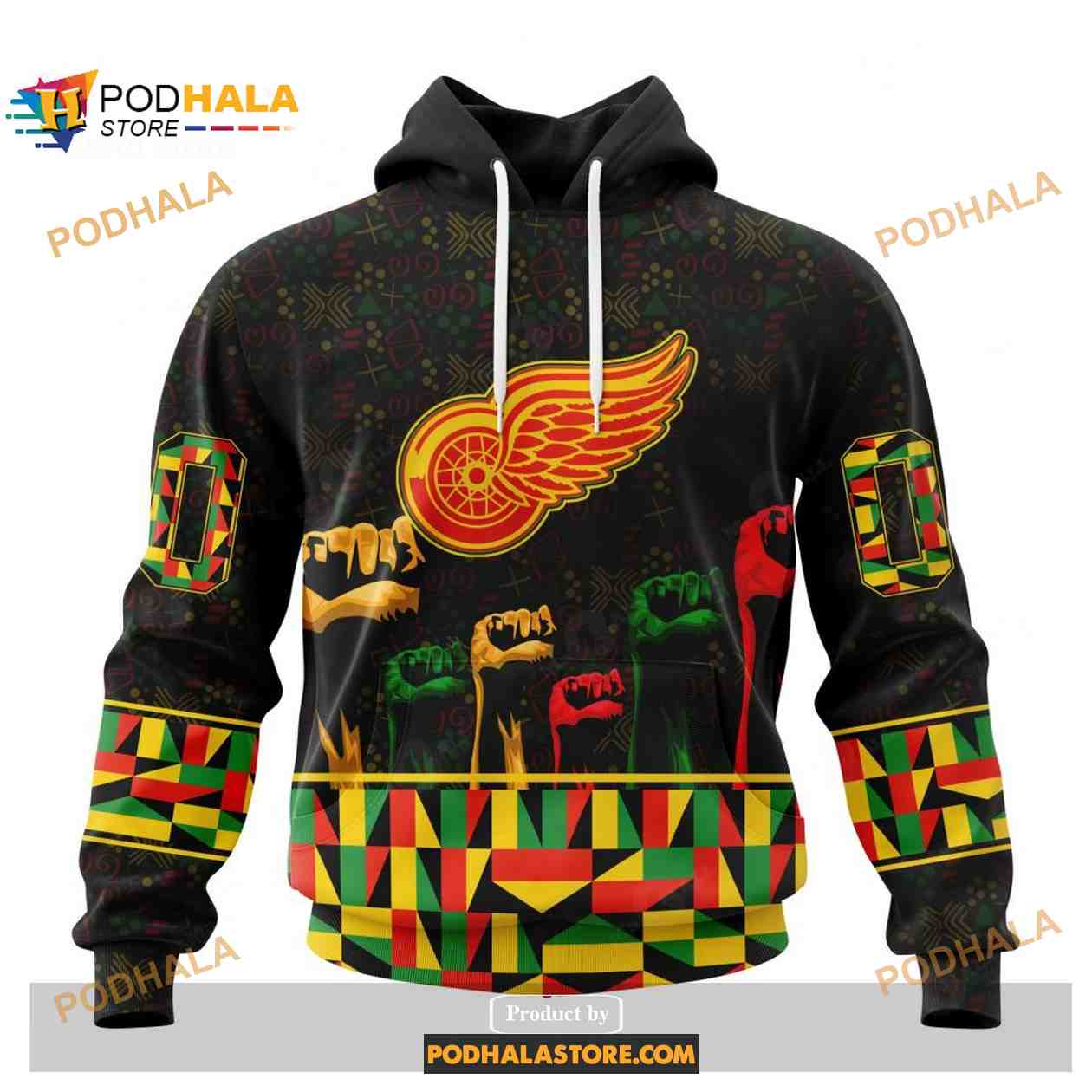 Custom NHL Detroit Red Wings Celebrate Black History Month Shirt Hoodie 3D Custom NHL Detroit Red Wings Celebrate Black History Month Shirt Hoodie 3D