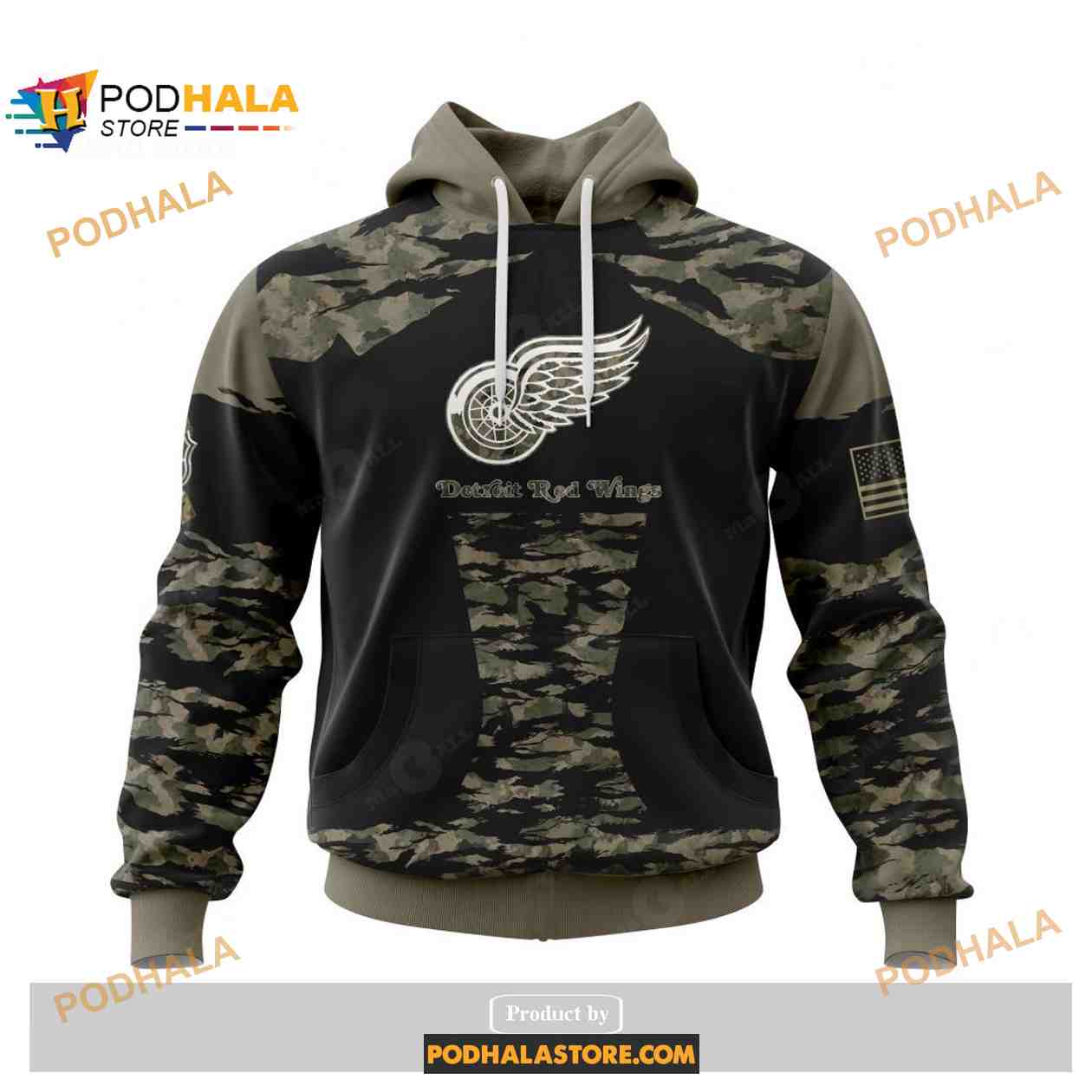 Custom NHL Detroit Red Wings Color Military Members Kits V5 Shirt Hoodie 3D Custom NHL Detroit Red Wings Color Military Members Kits V5 Shirt Hoodie 3D