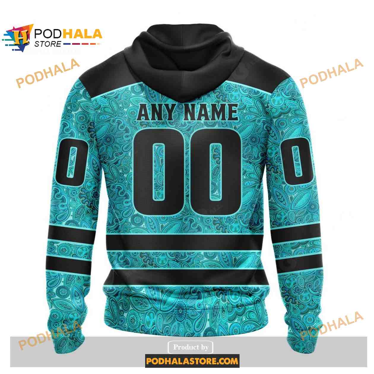 Custom NHL Detroit Red Wings Fight Ovarian Cancer Shirt Hoodie 3D Custom NHL Detroit Red Wings Fight Ovarian Cancer Shirt Hoodie 3D