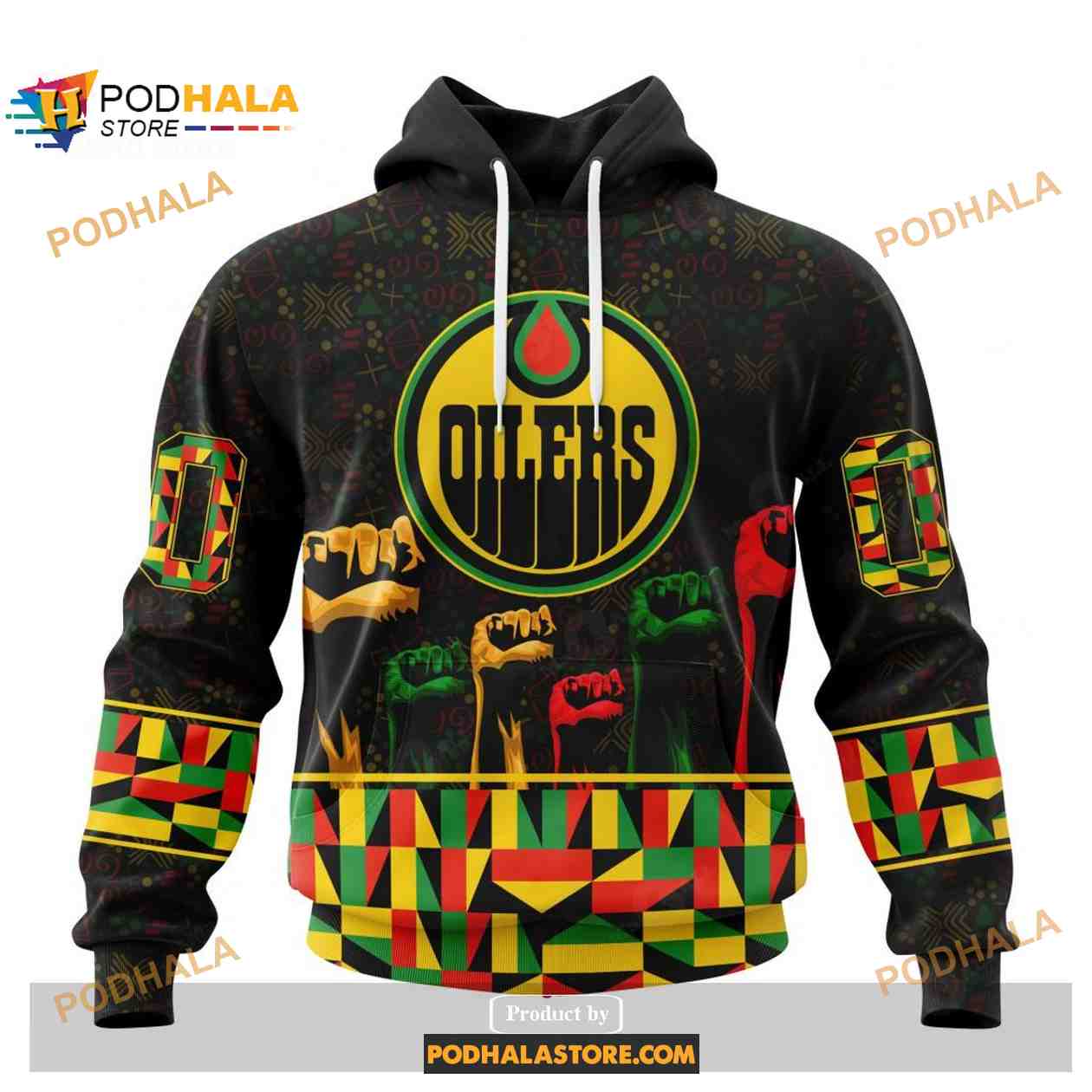 Custom NHL Edmonton Oilers Celebrate Black History Month Shirt Hoodie 3D Custom NHL Edmonton Oilers Celebrate Black History Month Shirt Hoodie 3D