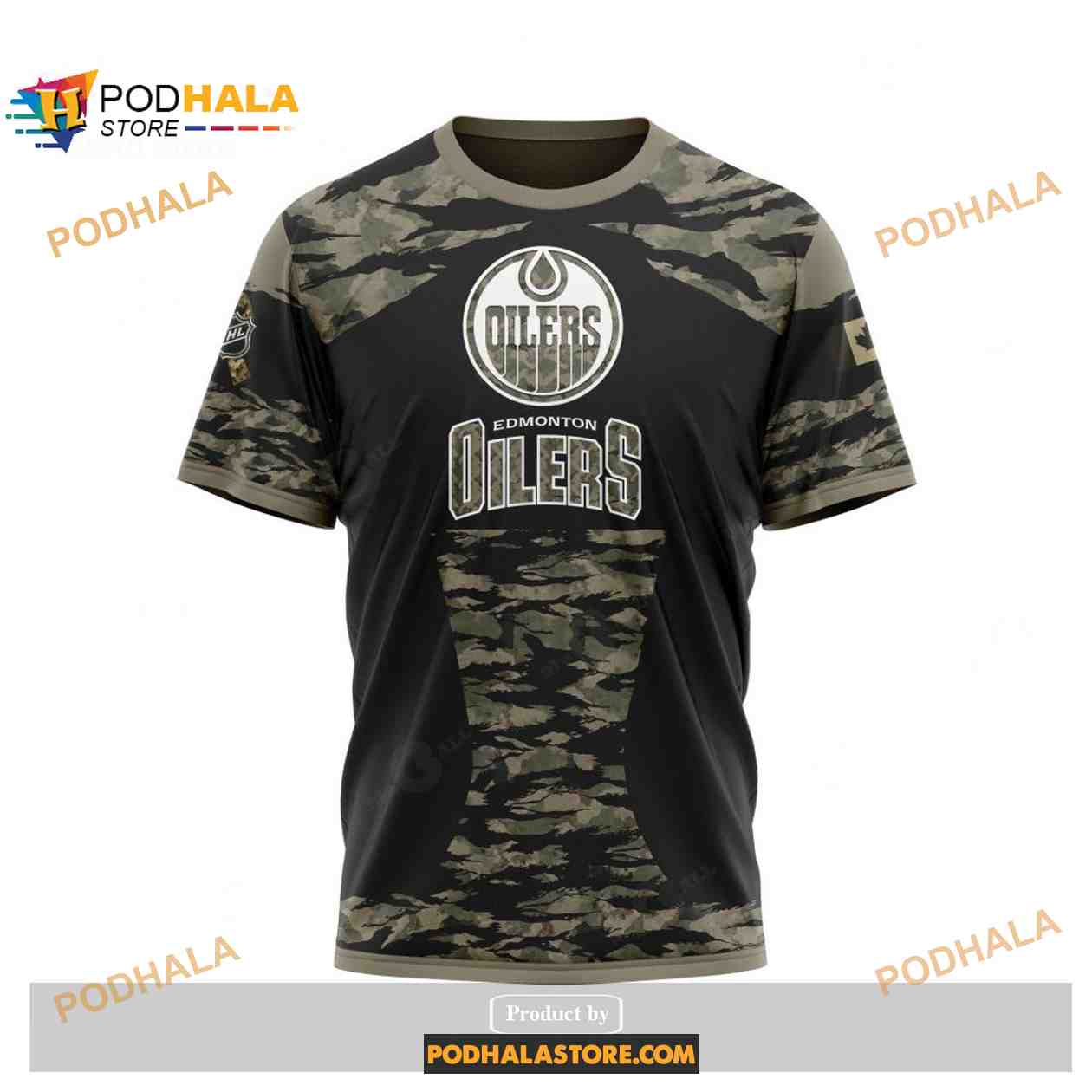 Custom NHL Edmonton Oilers Color Military Members Kits V5 Shirt Hoodie 3D Custom NHL Edmonton Oilers Color Military Members Kits V5 Shirt Hoodie 3D