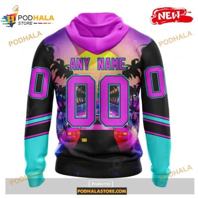 Custom NHL Florida Panthers Miami Vice Pink Design Shirt Hoodie 3D