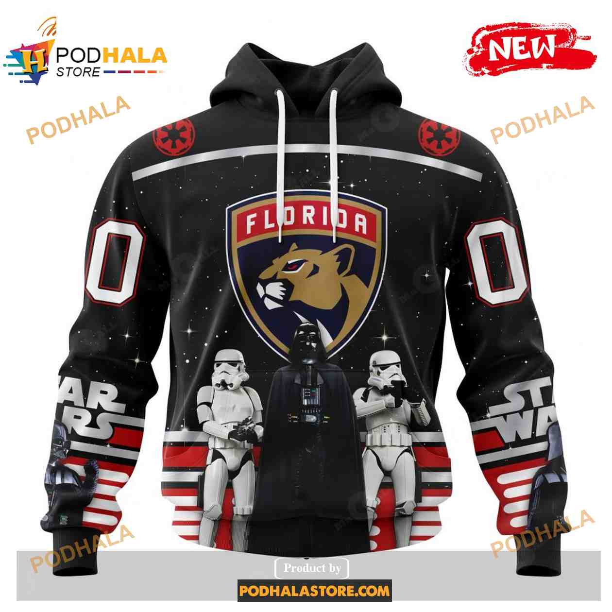 Custom NHL Florida Panthers Star Wars Black Design Shirt Hoodie 3D Custom NHL Florida Panthers Star Wars Black Design Shirt Hoodie 3D