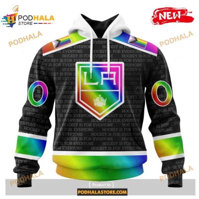 Custom NHL Los Angeles Kings Pride Gradient Color Design Hockey Shirt Hoodie 3D