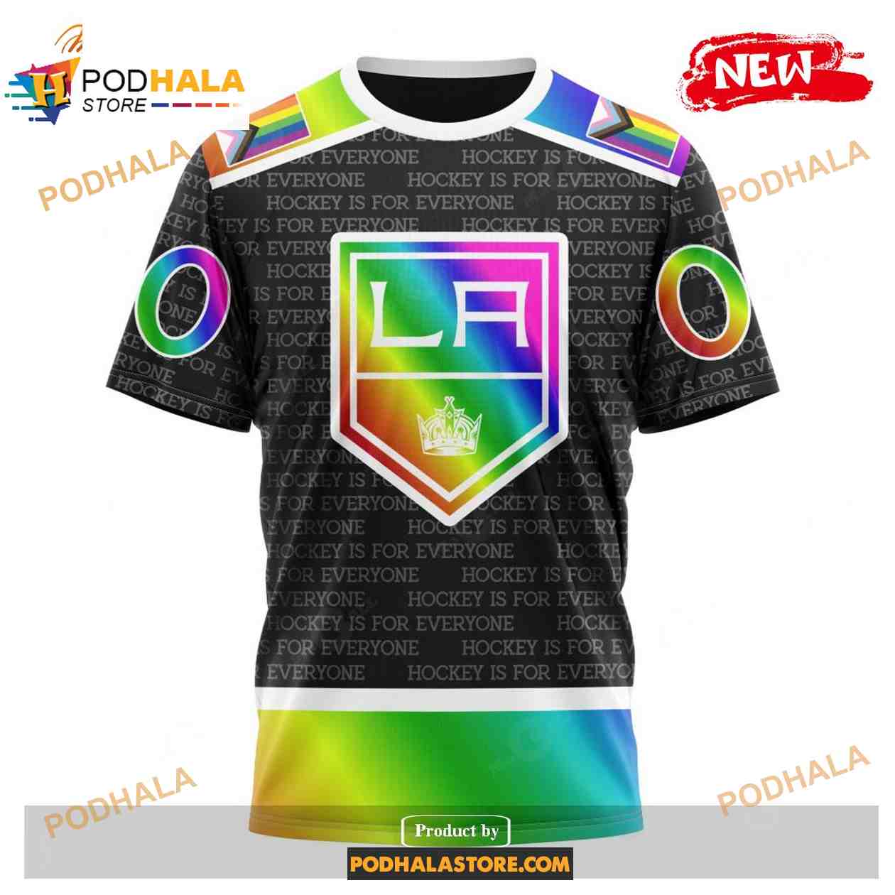 Custom NHL Los Angeles Kings Pride Gradient Color Design Hockey Shirt Hoodie 3D Custom NHL Los Angeles Kings Pride Gradient Color Design Hockey Shirt Hoodie 3D