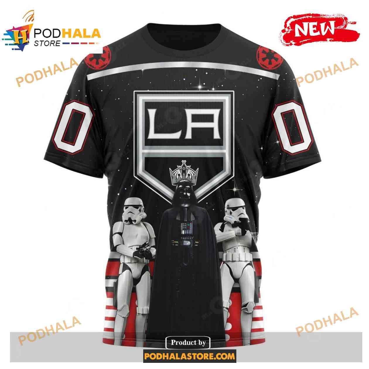 Custom NHL Los Angeles Kings Star Wars Black Design Shirt Hoodie 3D Custom NHL Los Angeles Kings Star Wars Black Design Shirt Hoodie 3D