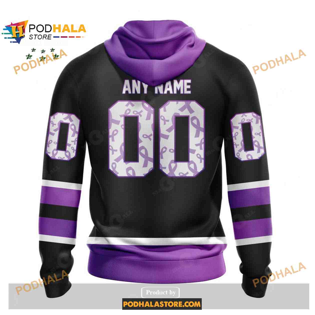 Custom NHL Minnesota Wild Black Hockey Fights Cancer Shirt Hoodie 3D Custom NHL Minnesota Wild Black Hockey Fights Cancer Shirt Hoodie 3D
