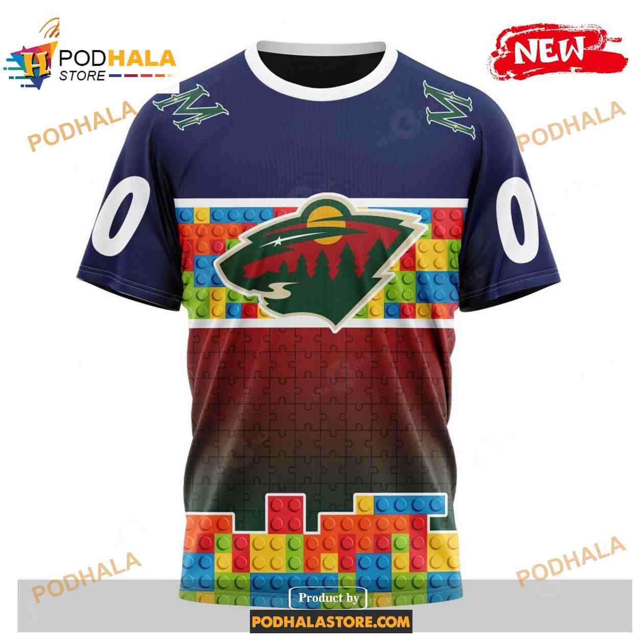 Custom NHL Minnesota Wild Puzzle Game Gradients Full Color Shirt Hoodie 3D Custom NHL Minnesota Wild Puzzle Game Gradients Full Color Shirt Hoodie 3D