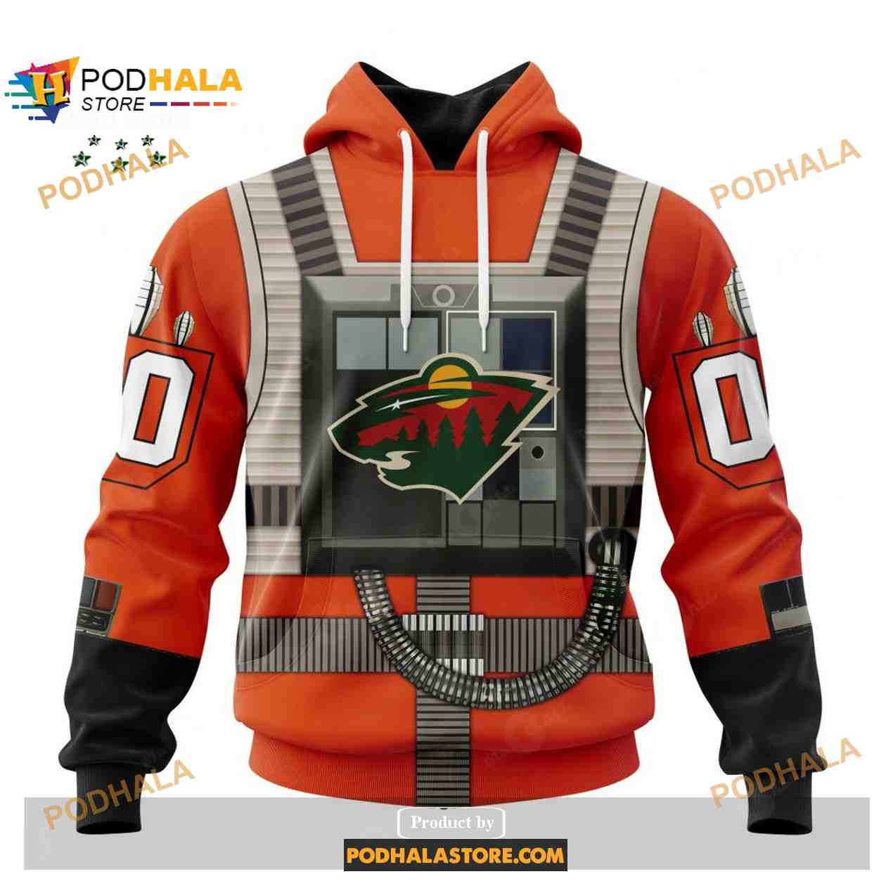 Custom NHL Minnesota Wild Star Wars Rebel Pilot Design Shirt Hoodie 3D Custom NHL Minnesota Wild Star Wars Rebel Pilot Design Shirt Hoodie 3D