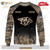 Custom Nhl Nashville Predators Hunting Camouflage Design Hoodie Sweatshirt Shirt 3d 4.jpg - demo10