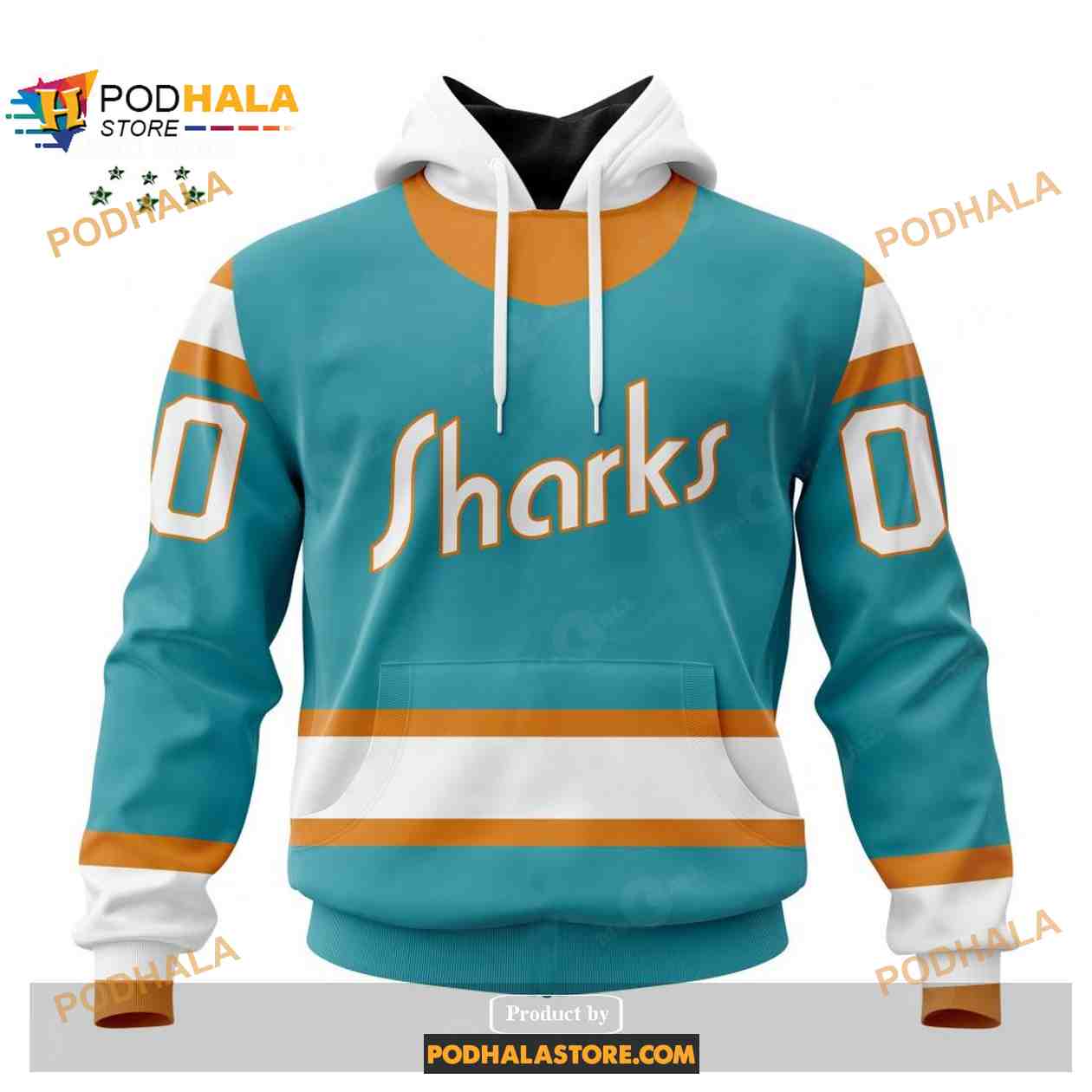 Custom NHL San Jose Sharks Reverse Retro Redesign Shirt Hoodie 3D Custom NHL San Jose Sharks Reverse Retro Redesign Shirt Hoodie 3D