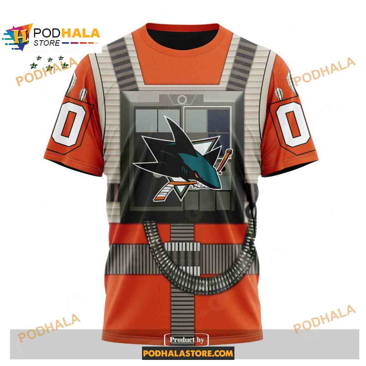 Custom NHL San Jose Sharks Star Wars Rebel Pilot Design Shirt Hoodie 3D Custom NHL San Jose Sharks Star Wars Rebel Pilot Design Shirt Hoodie 3D