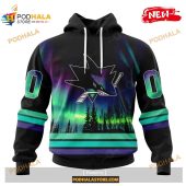 Custom Nhl San Jose Sharks With Northern Lights Shirt Hoodie 3d 1.jpg - demo10