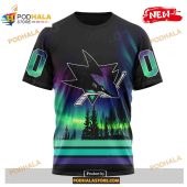 Custom Nhl San Jose Sharks With Northern Lights Shirt Hoodie 3d 3.jpg - demo10