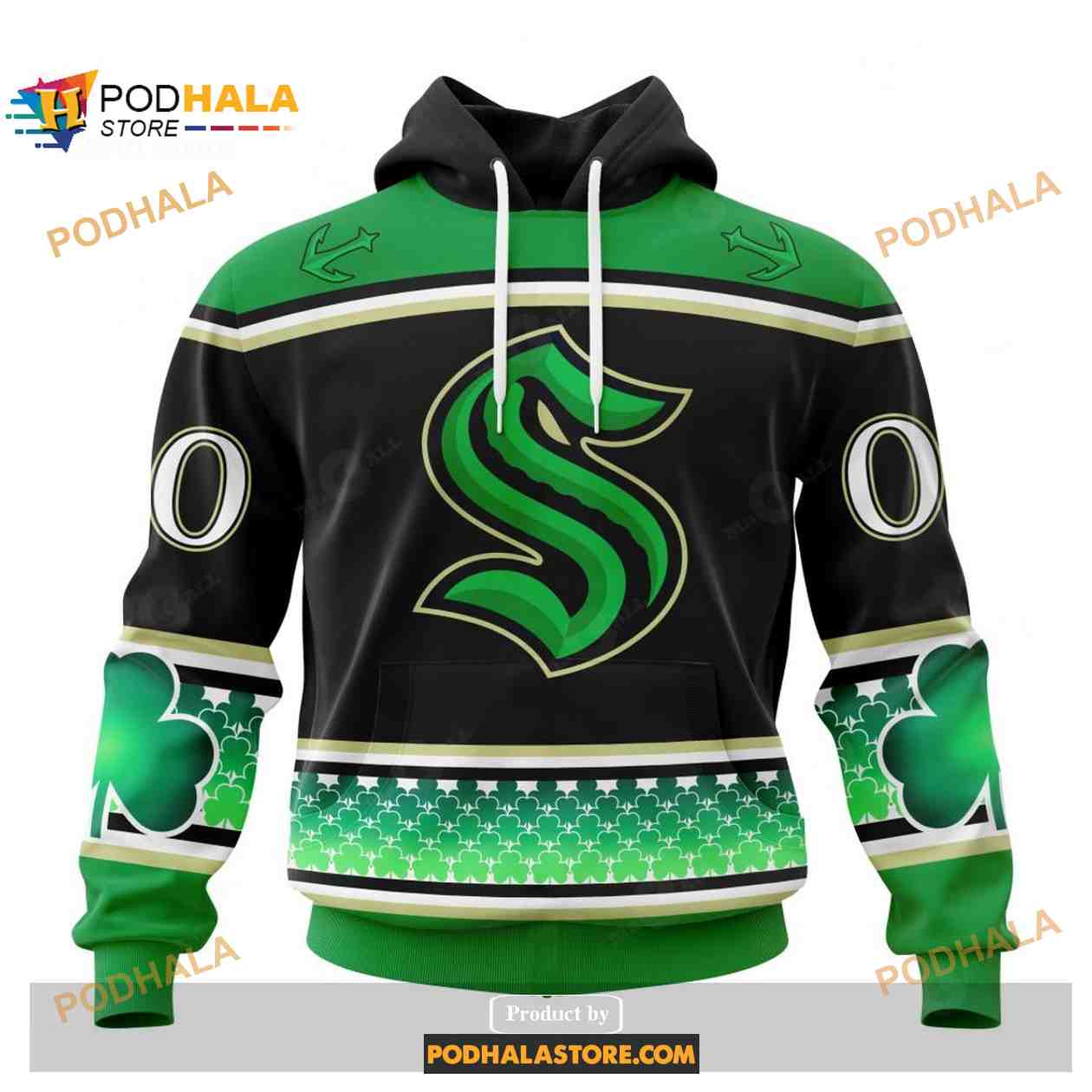 Custom NHL Seattle Kraken Hockey Patricks Day Shirt Hoodie 3D Custom NHL Seattle Kraken Hockey Patricks Day Shirt Hoodie 3D