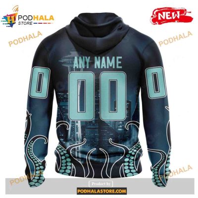 Custom NHL Seattle Kraken With Space Needle Shirt Hoodie 3D