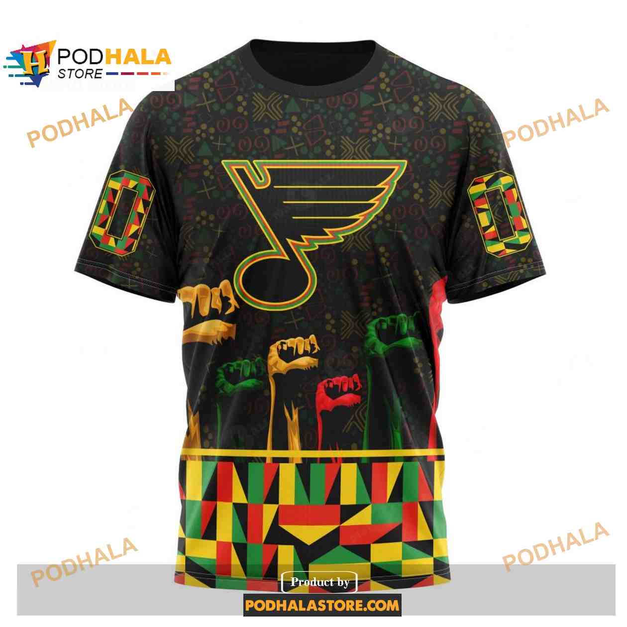 Custom NHL St Louis Blues Celebrate Black History Month Shirt Hoodie 3D Custom NHL St Louis Blues Celebrate Black History Month Shirt Hoodie 3D