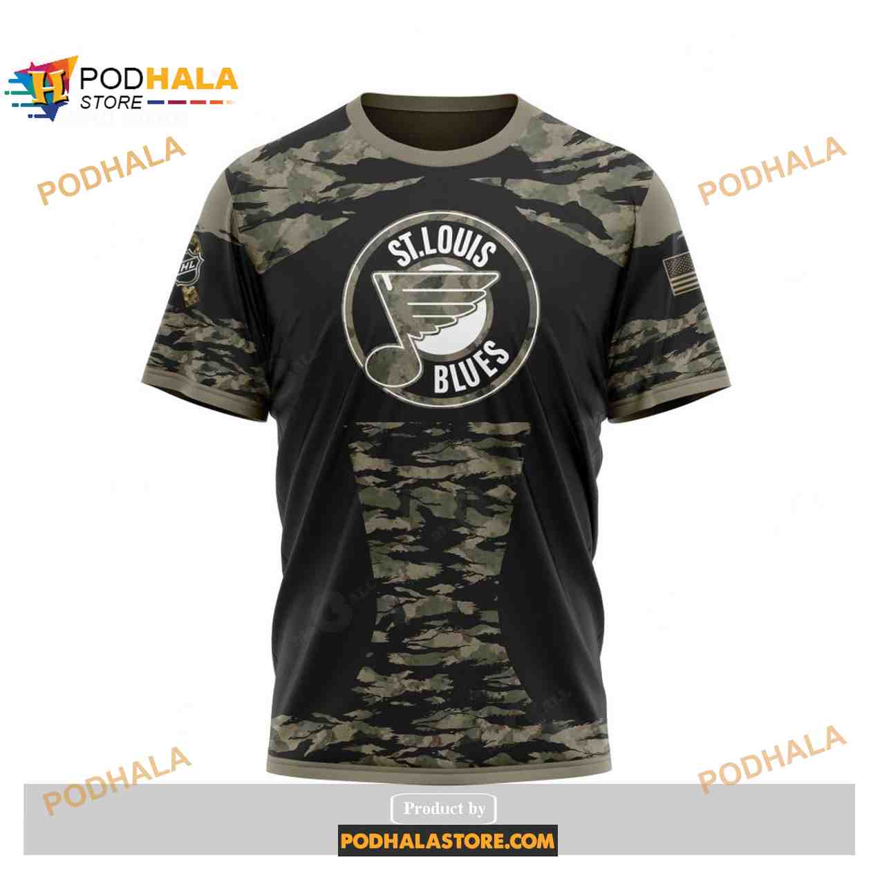 Custom NHL St Louis Blues Color Military Members Kits V5 Shirt Hoodie 3D Custom NHL St Louis Blues Color Military Members Kits V5 Shirt Hoodie 3D