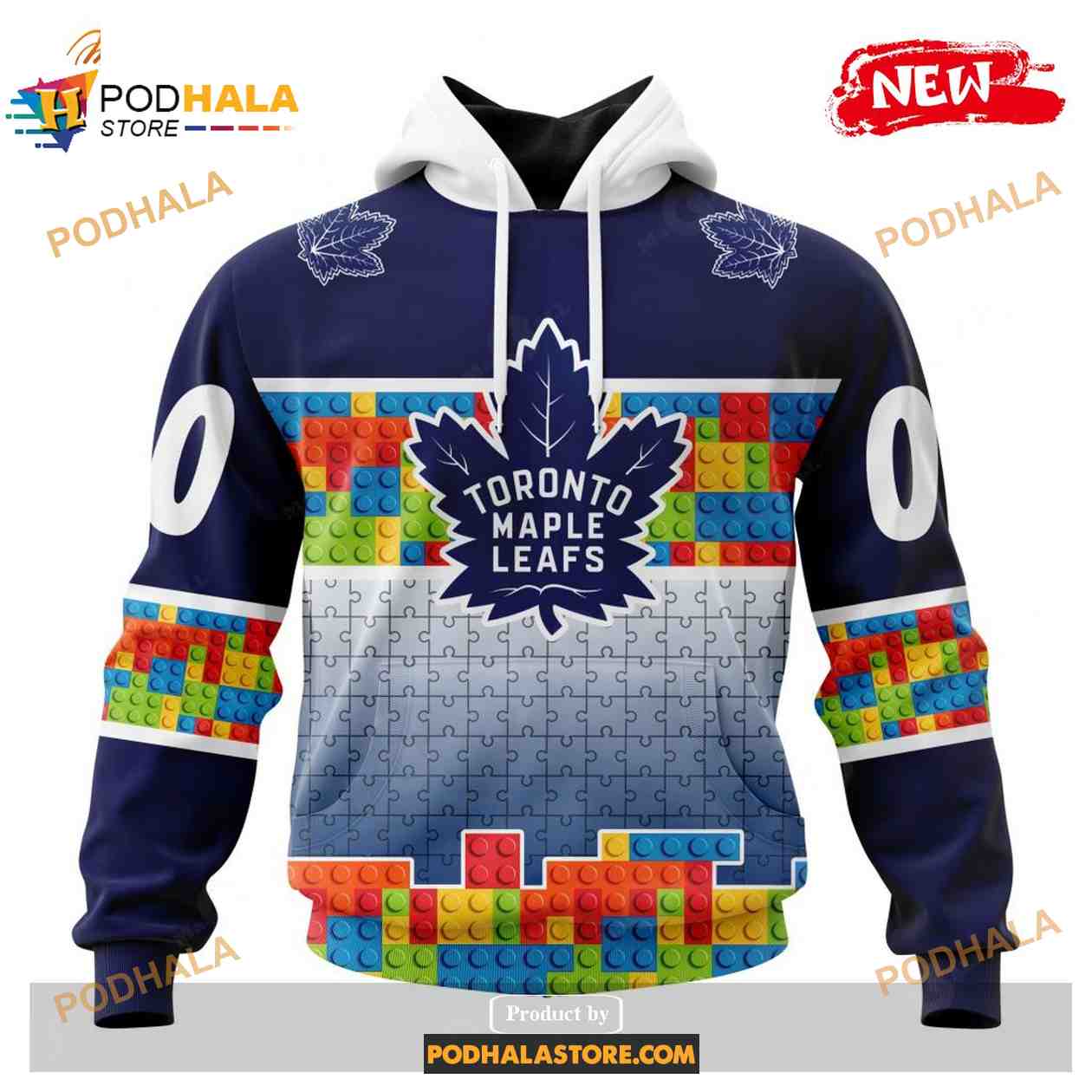 Custom NHL Toronto Maple Leafs Puzzle Game Gradients Full Color Shirt Hoodie 3D Custom NHL Toronto Maple Leafs Puzzle Game Gradients Full Color Shirt Hoodie 3D