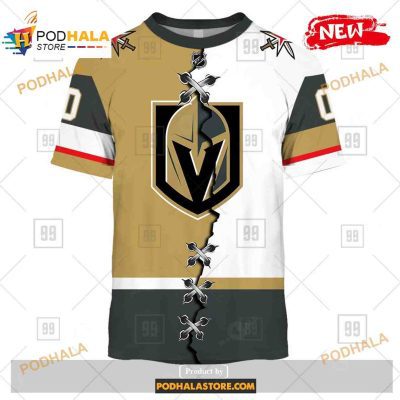 Custom NHL Vegas Golden Knights Mix Color Jersey 2023 Shirt Hoodie 3D