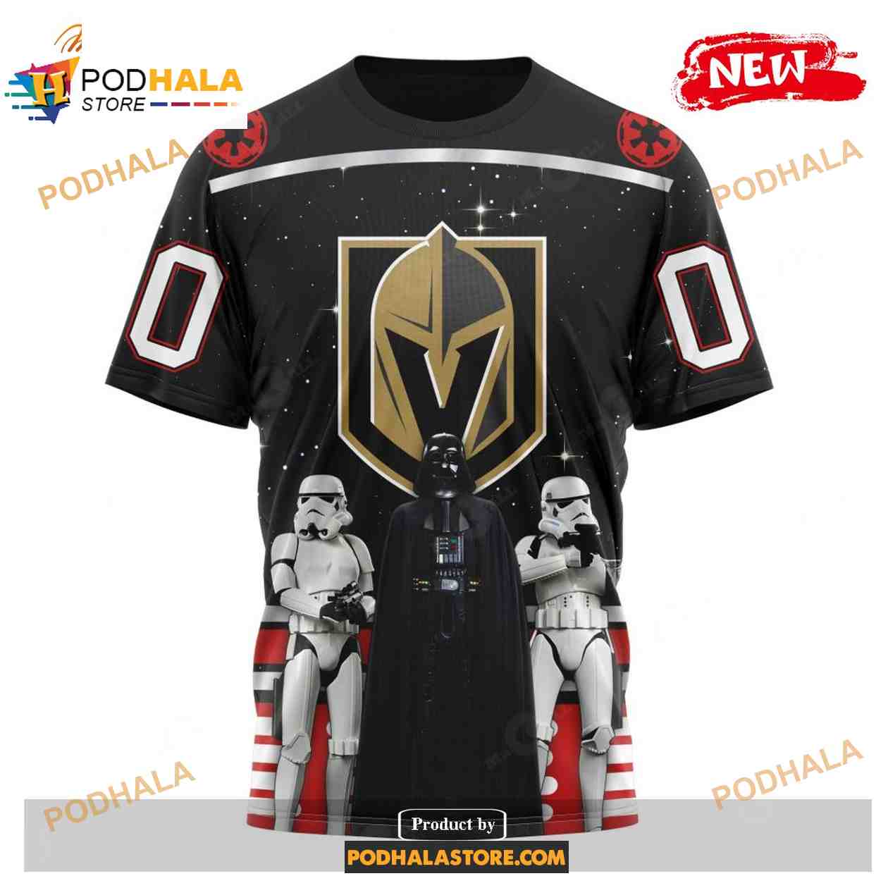 Custom NHL Vegas Golden Knights Star Wars Black Design Shirt Hoodie 3D Custom NHL Vegas Golden Knights Star Wars Black Design Shirt Hoodie 3D