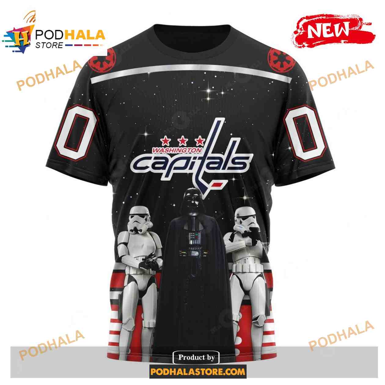 Custom NHL Washington Capitals Star Wars Black Design Shirt Hoodie 3D Custom NHL Washington Capitals Star Wars Black Design Shirt Hoodie 3D