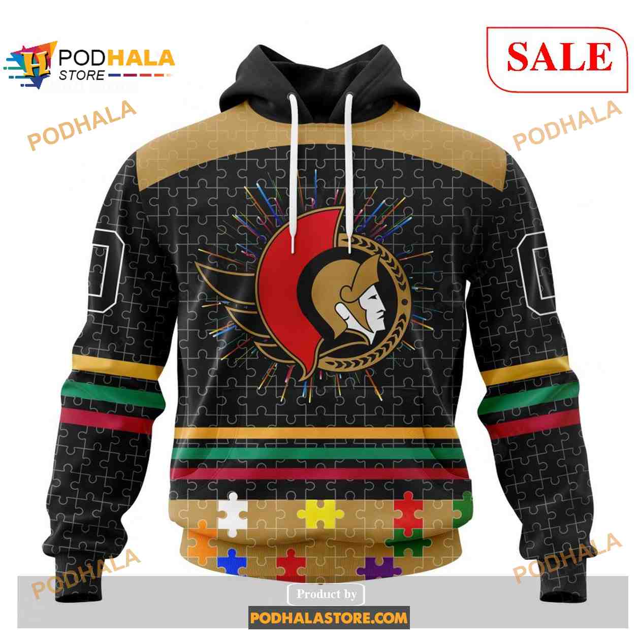 Custom Ottawa Senators Fearless Aganst Autism NHL Shirt Hoodie 3D Custom Ottawa Senators Fearless Aganst Autism NHL Shirt Hoodie 3D