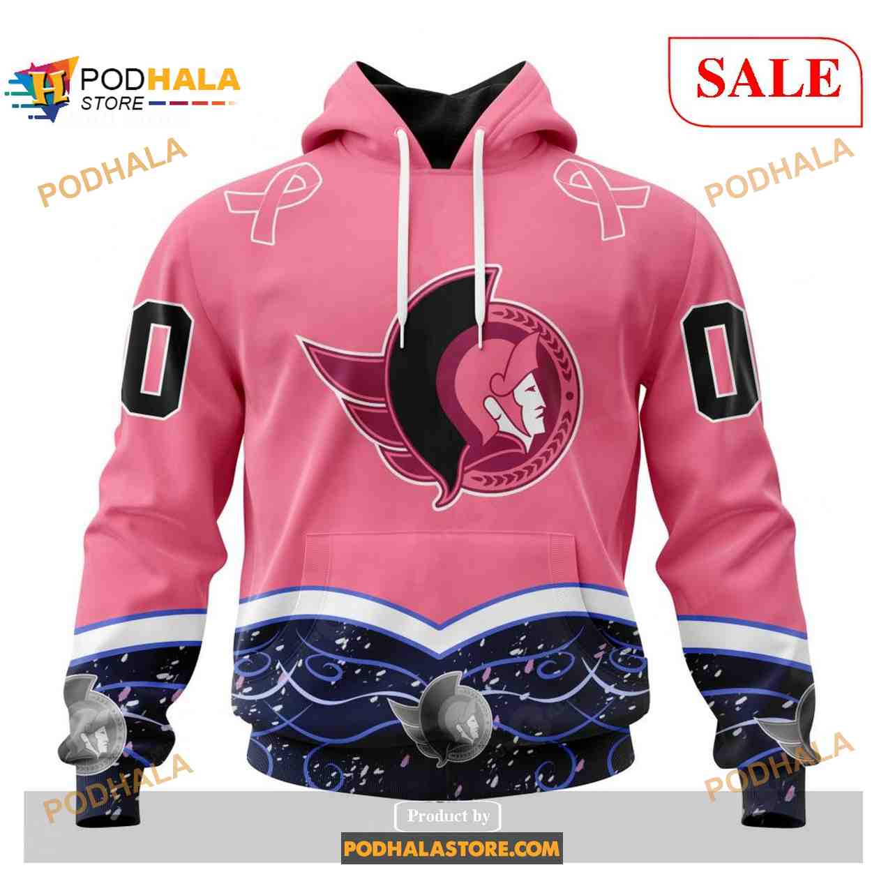 Custom Ottawa Senators Fights Cancer NHL Shirt Hoodie 3D Custom Ottawa Senators Fights Cancer NHL Shirt Hoodie 3D