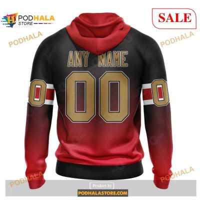 Custom Ottawa Senators Retro Gradient Design NHL Shirt Hoodie 3D