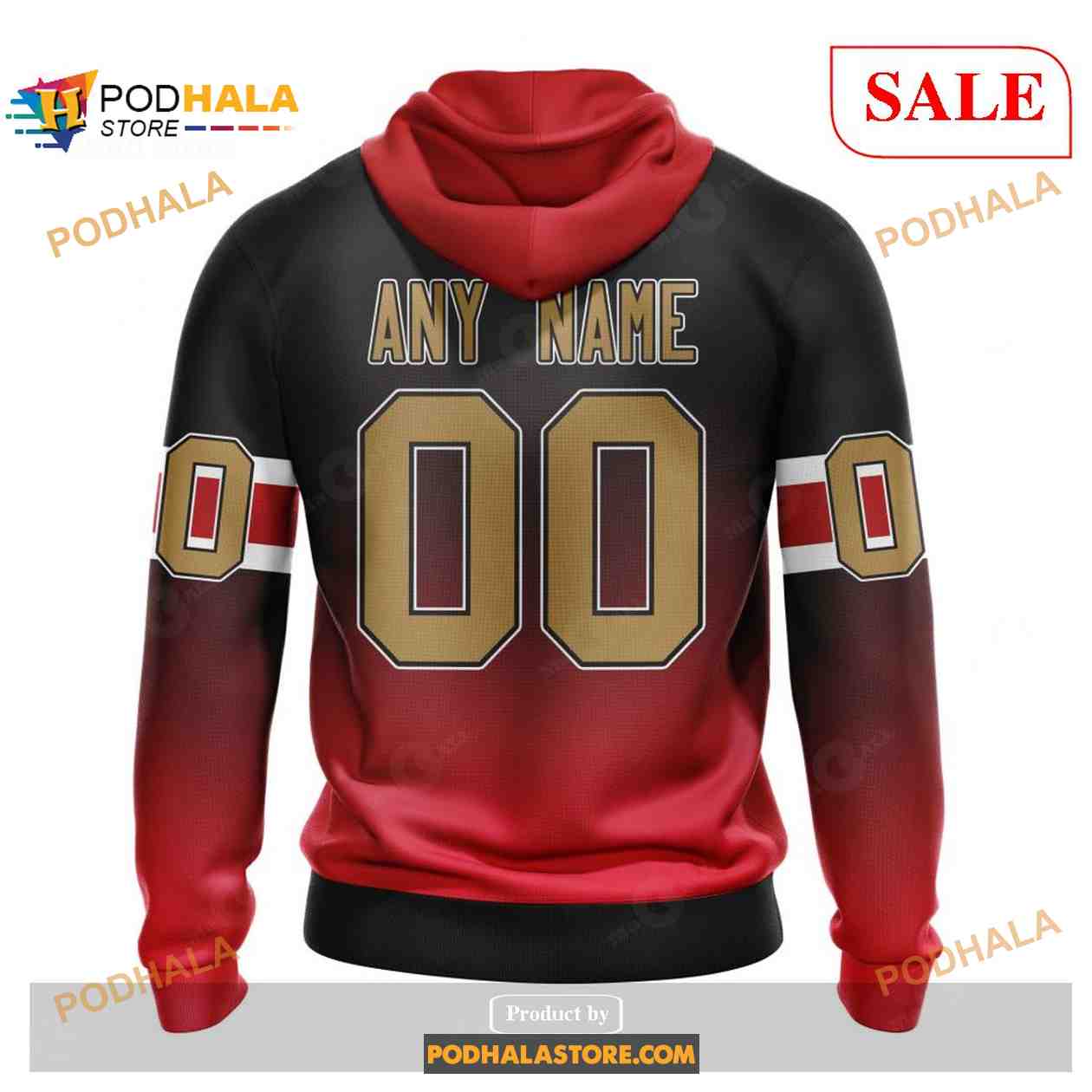 Custom Ottawa Senators Retro Gradient Design NHL Shirt Hoodie 3D Custom Ottawa Senators Retro Gradient Design NHL Shirt Hoodie 3D