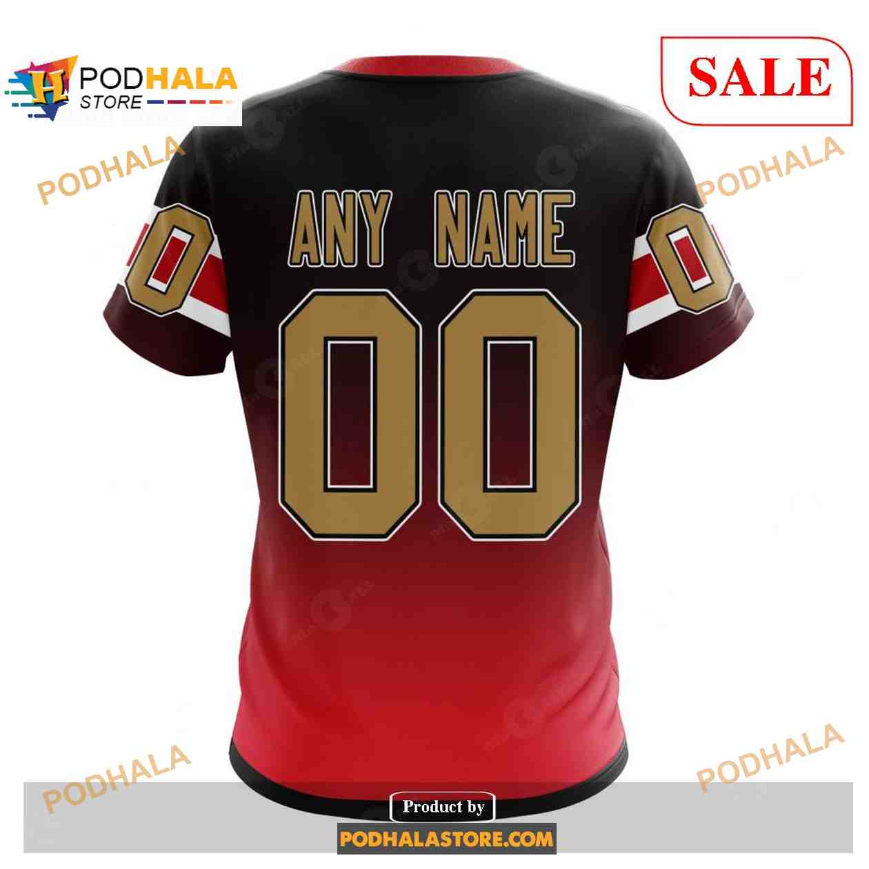 Custom Ottawa Senators Retro Gradient Design NHL Shirt Hoodie 3D Custom Ottawa Senators Retro Gradient Design NHL Shirt Hoodie 3D