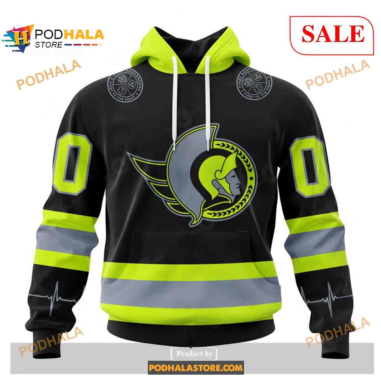 Custom Ottawa Senators Unisex FireFighter Uniforms Color NHL Shirt Hoodie 3D Custom Ottawa Senators Unisex FireFighter Uniforms Color NHL Shirt Hoodie 3D