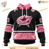 Custom Pink Breast Cancer Nhl Columbus Blue Jackets Hoodie 3d 1.jpg - demo10