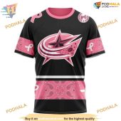 Custom Pink Breast Cancer Nhl Columbus Blue Jackets Hoodie 3d 3.jpg - demo10