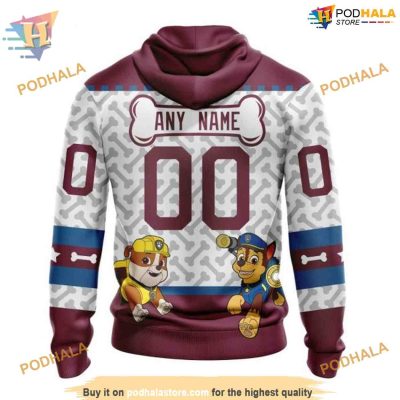 Custom PawPatrol Design NHL Colorado Avalanche Hoodie 3D Sweatshirt