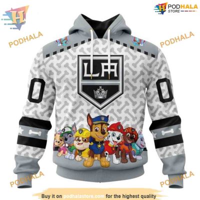 Custom PawPatrol Design NHL Los Angeles Kings Hoodie 3D