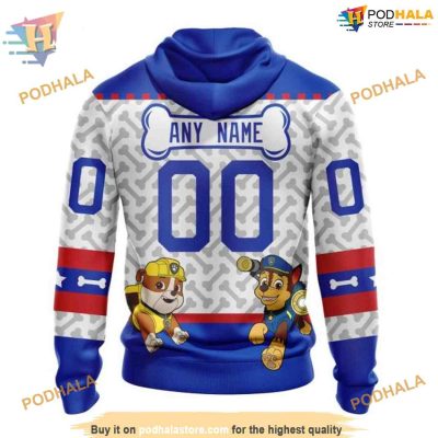 Custom PawPatrol Design NHL New York Rangers Hoodie 3D