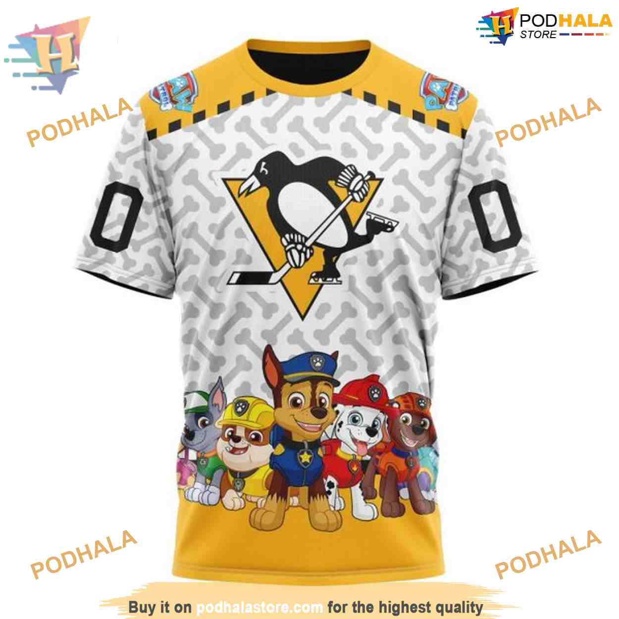 Custom PawPatrol Design NHL Pittsburgh Penguins Hoodie 3D Custom PawPatrol Design NHL Pittsburgh Penguins Hoodie 3D