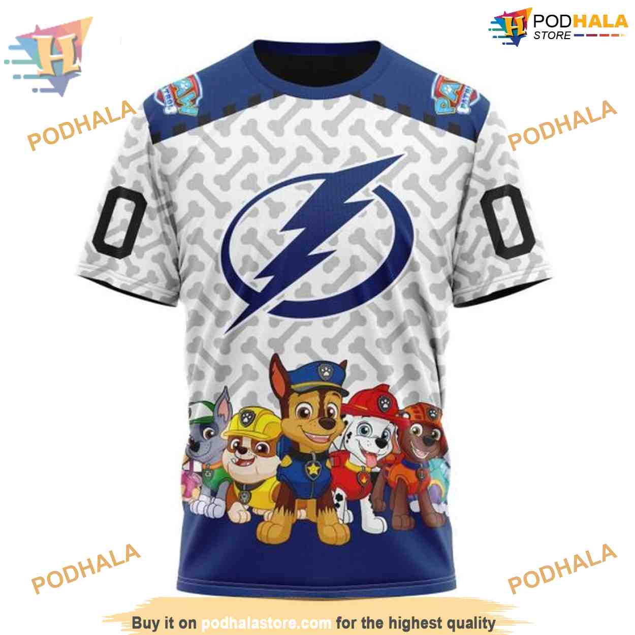 Custom PawPatrol Design NHL Tampa Bay Lightning Hoodie 3D Custom PawPatrol Design NHL Tampa Bay Lightning Hoodie 3D