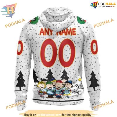 Custom Peanuts Design NHL Calgary Flames Hoodie 3D Sweatshirt