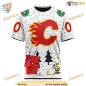 Custom Peanuts Design Nhl Calgary Flames Hoodie 3d Sweatshirt 3.jpg - demo10
