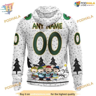 Custom Peanuts Design NHL Minnesota Wild Hoodie 3D