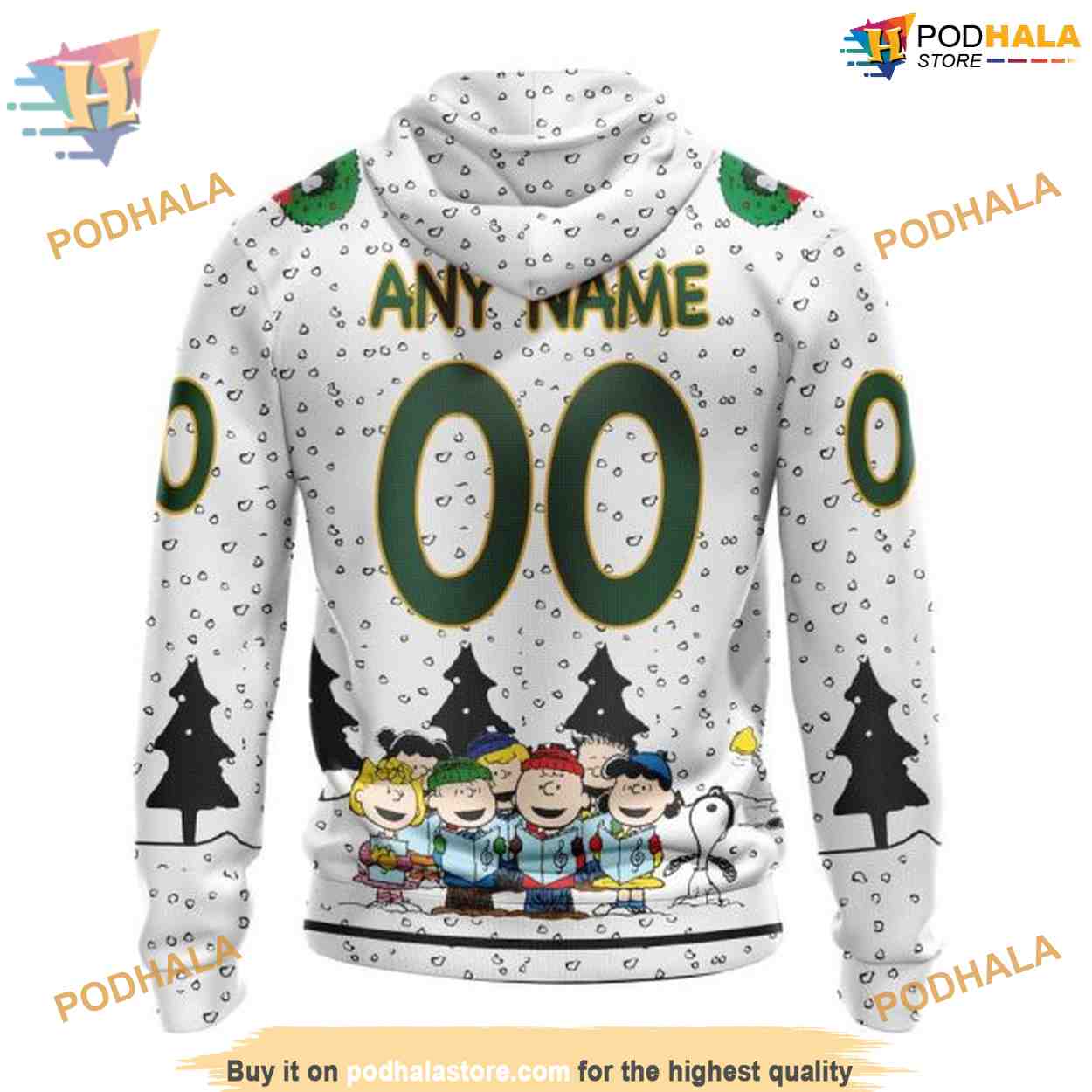 Custom Peanuts Design NHL Minnesota Wild Hoodie 3D Custom Peanuts Design NHL Minnesota Wild Hoodie 3D
